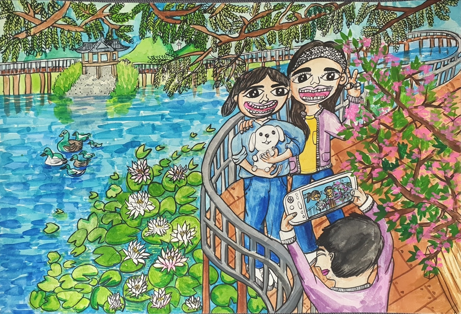 내동생 비비와 함께 본 수련은 세상에서 제일 아름다웠어요. 썸네일