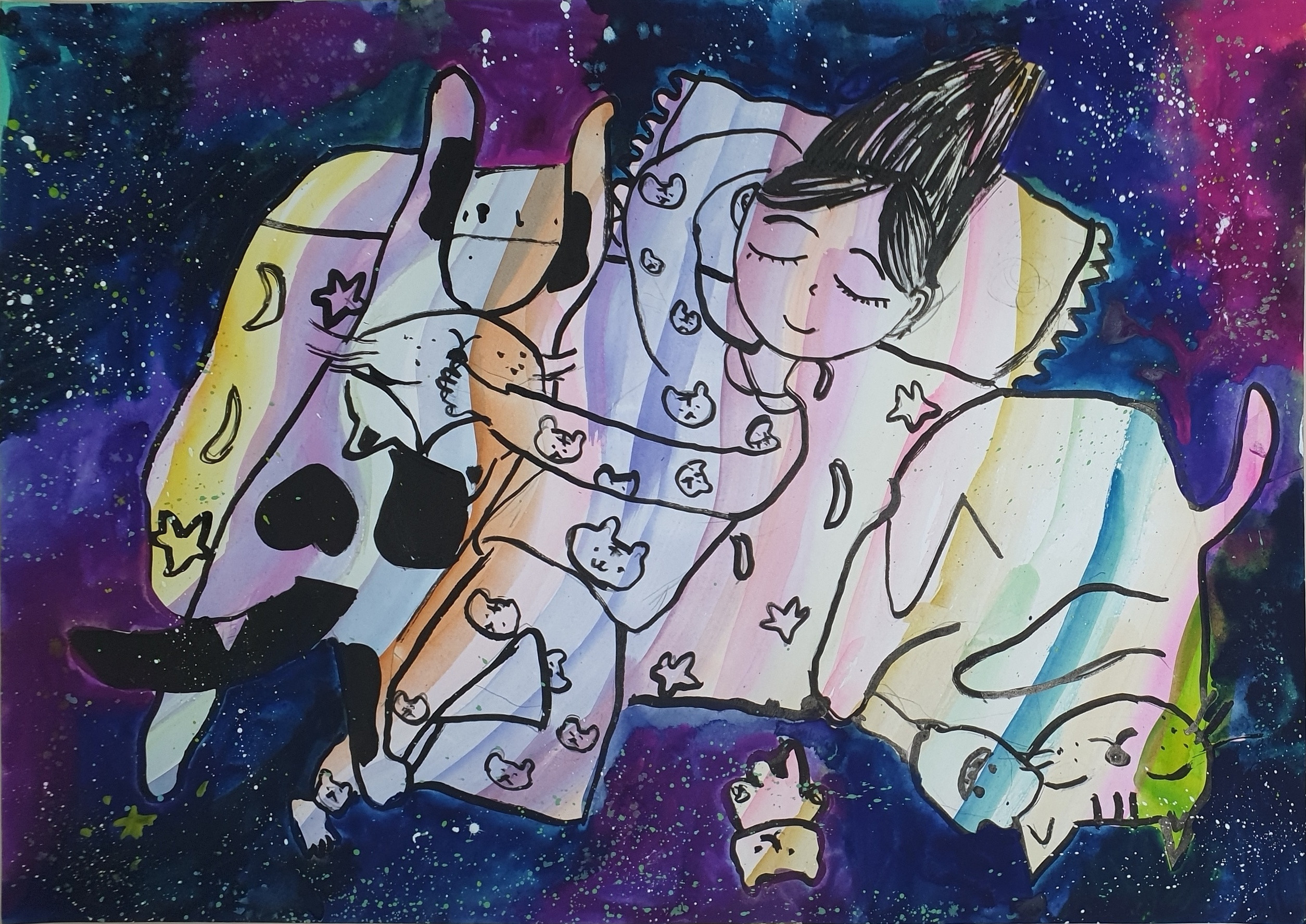 하트와 파랑이와 함께 잠 자는 시간은 포근해 썸네일