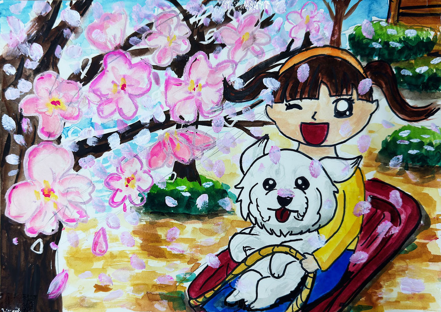 짱이와 함께하는 벚꽃썰매 썸네일