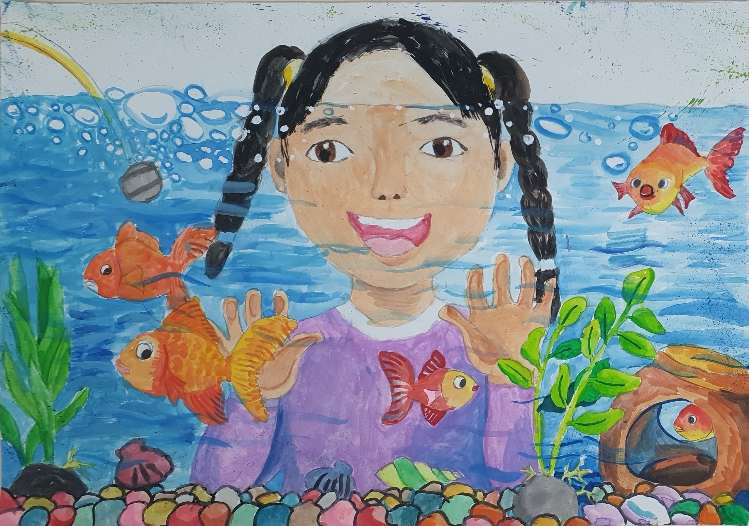 금붕어를 보면 행복해! 썸네일