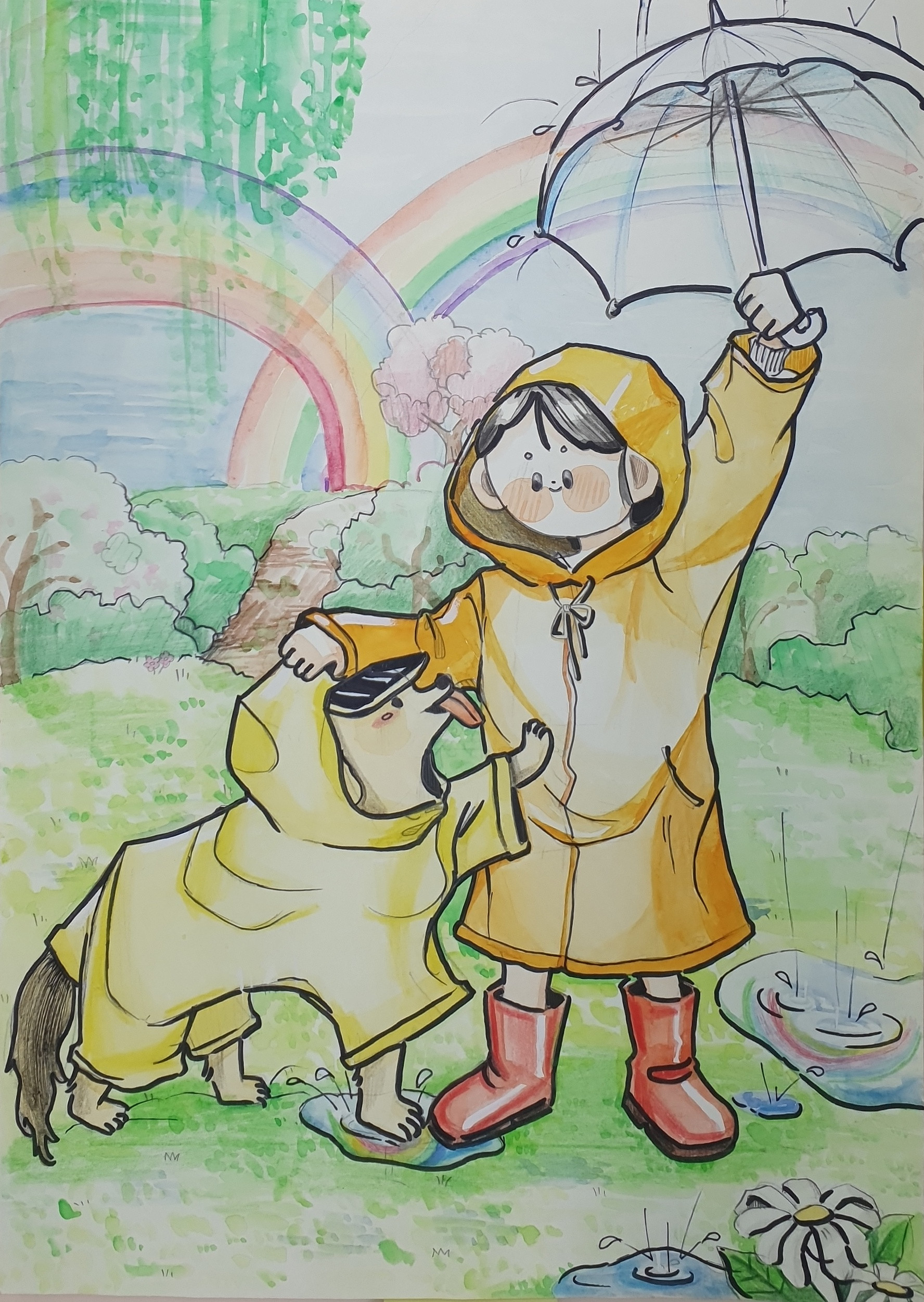 비가와도 좋아! 우리는 단짝! 썸네일