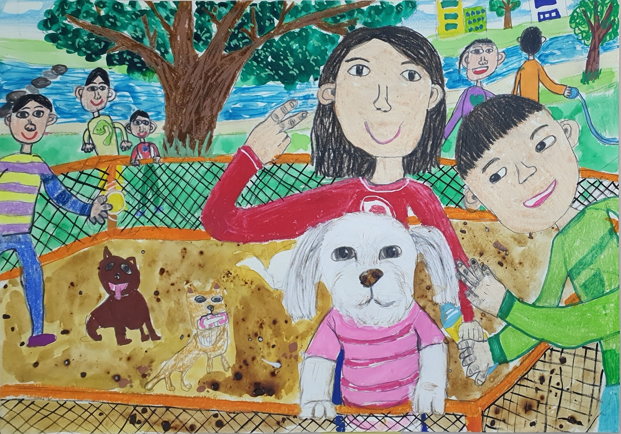 우유와 탄천 애견놀이터에서 썸네일