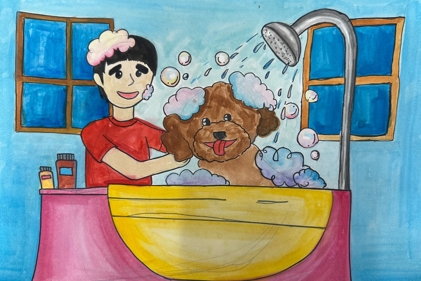 푸들이의 샤워시간 썸네일