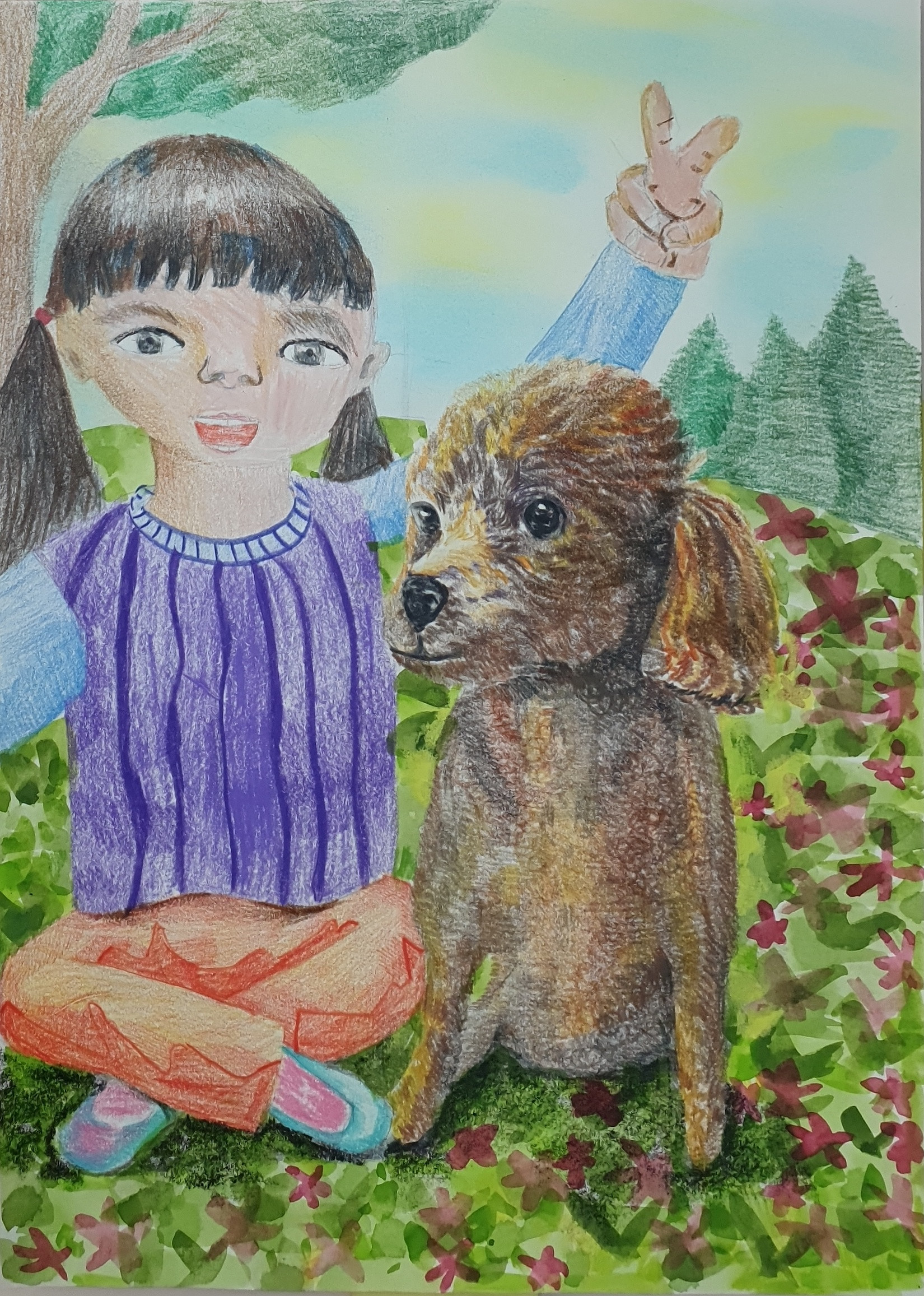 콜라와 함께 공원에서! 썸네일