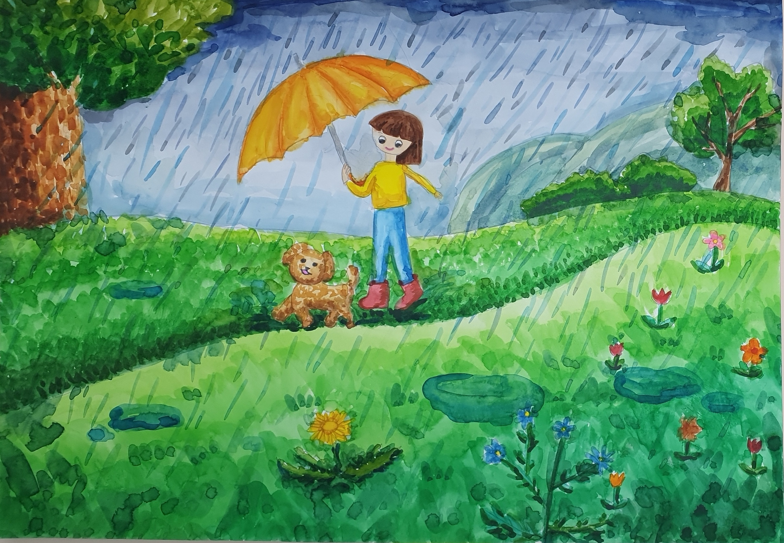 비오는 날 산책을 좋아하는 우리집 푸들 썸네일