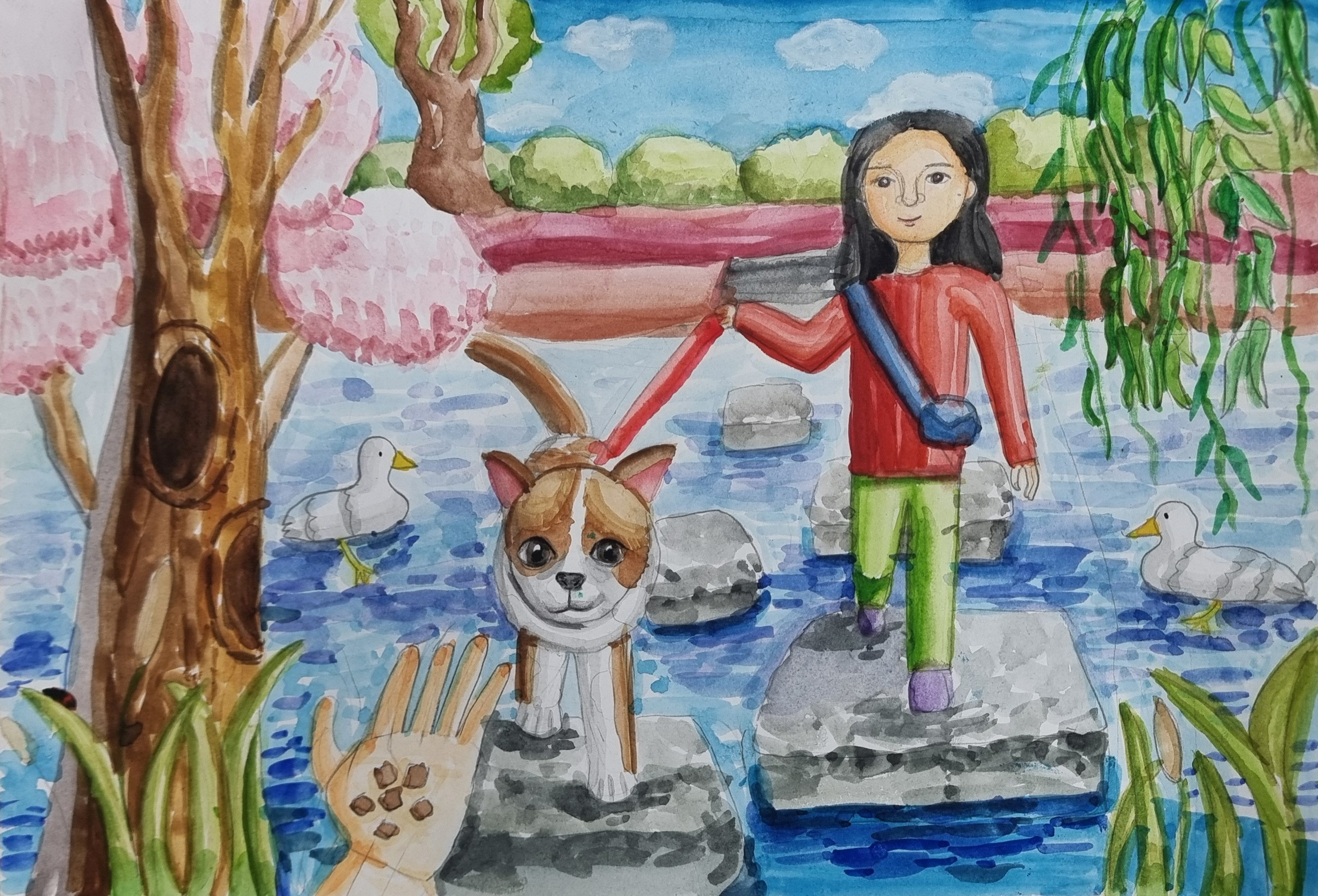 강아지와 봄을 걷다. 썸네일