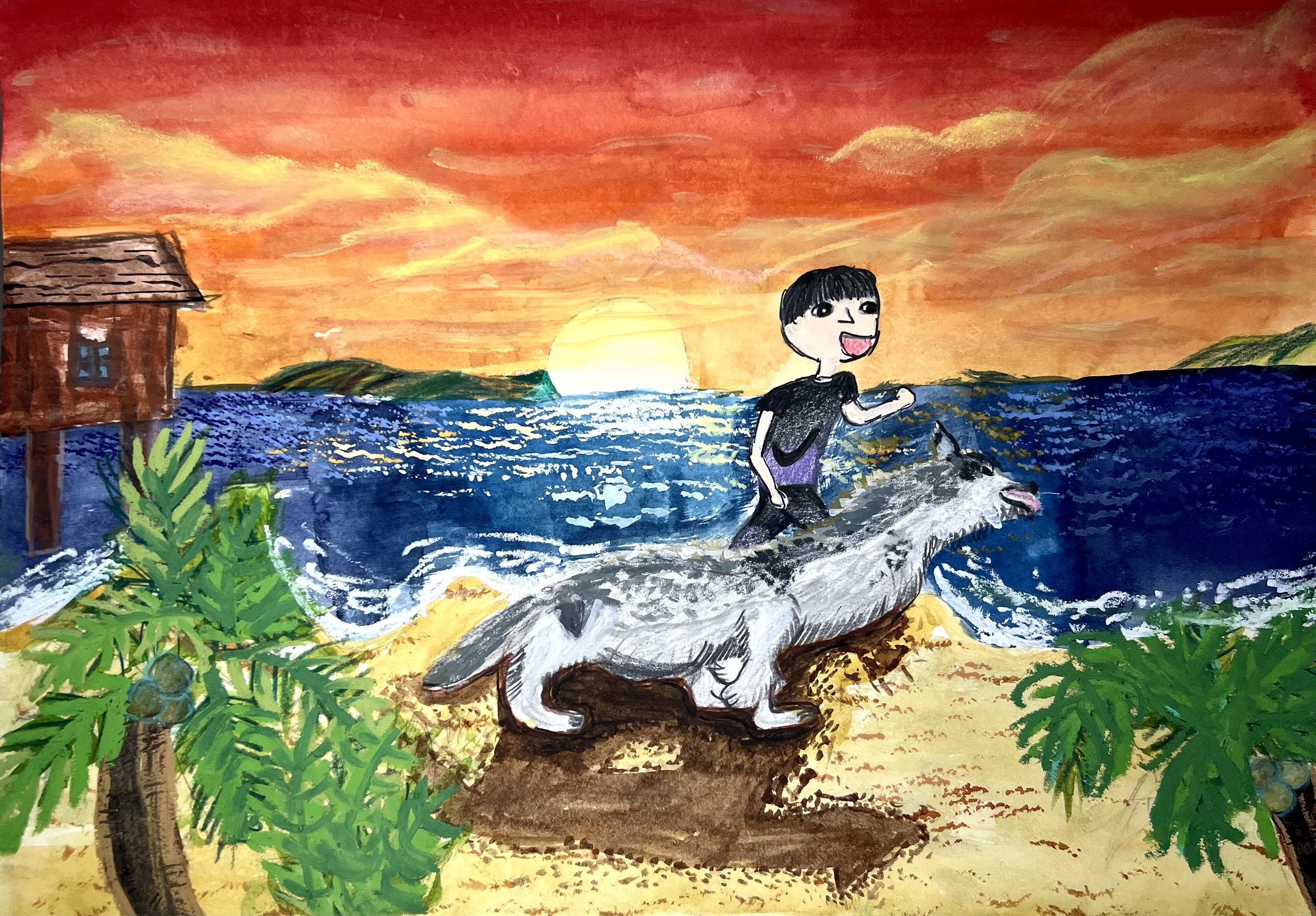 일출을 보며 뛰는 나와 늑대 썸네일